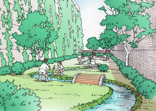 線画フルカラー外観